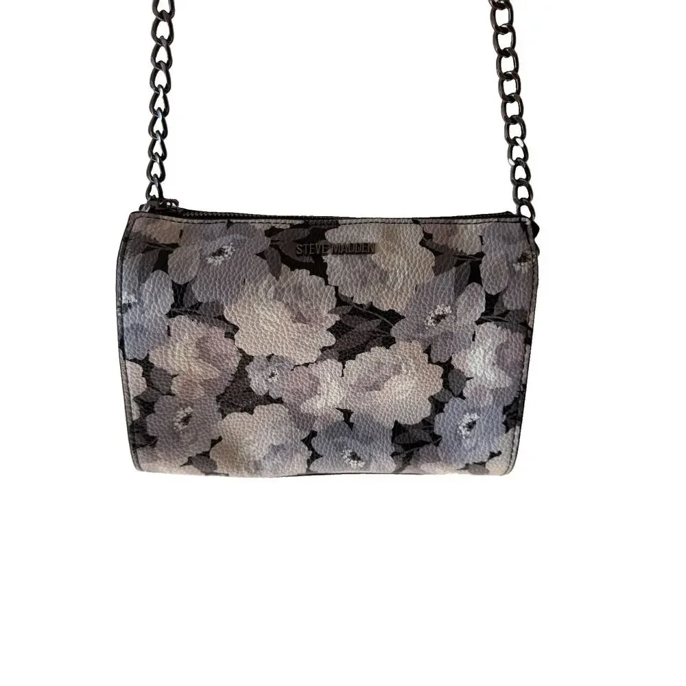Steve Madden Lilac Purple Floral Faux Leather Crossbody